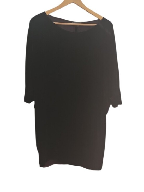 Vince Tops - Vince Silk Blend Velvet Dolman Sleeve Tunic Top Women’s S Brown Minimalist Luxe
